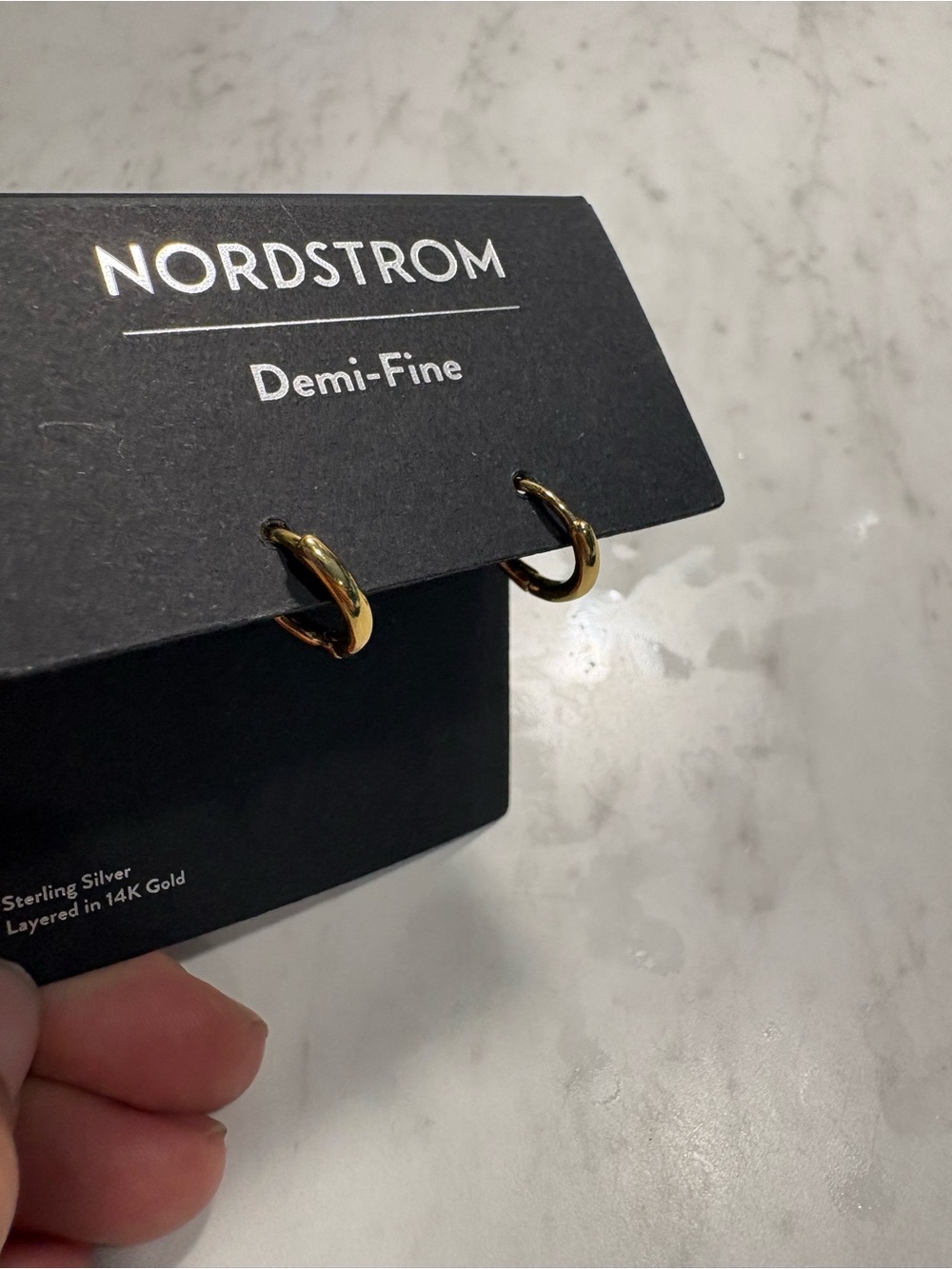 Nordstrom Demi-Fine 14K Gold Layered Small Hoop Earrings - Gold
